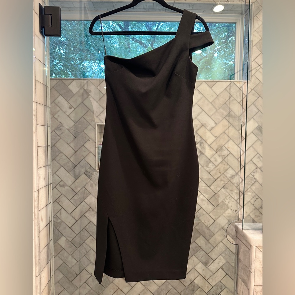 Likely Black One-Shoulder Dress